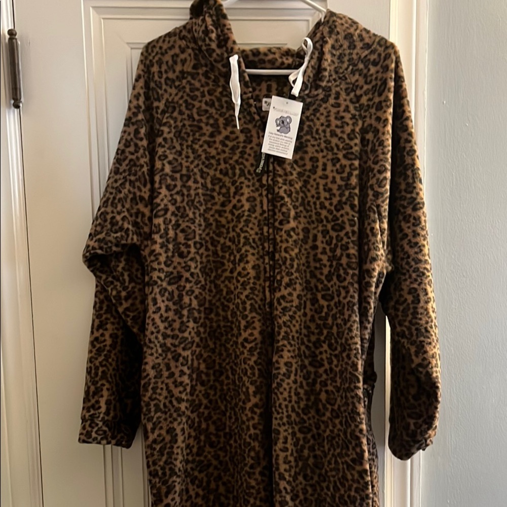 New with tags! Leopard Print Hooded Onesie by Forever Lazy
